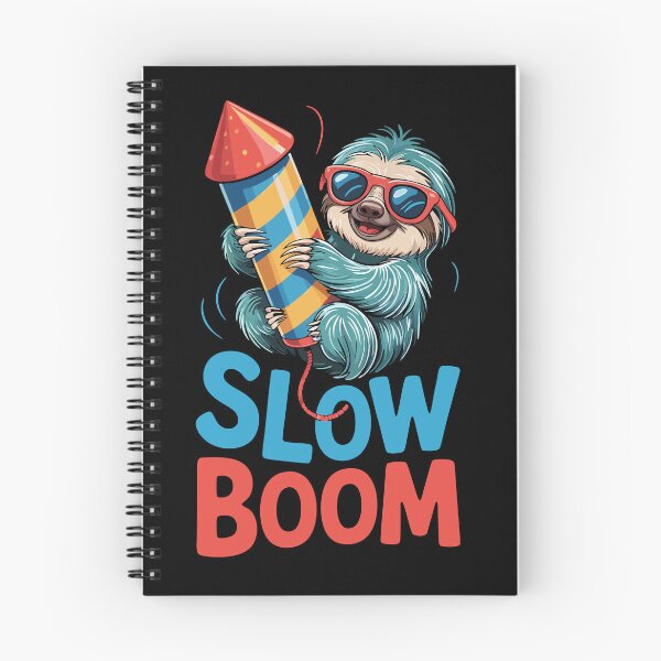 Item preview, Slow Boom Funny Sloth Holding Firework Rocket designed and sold by Taans-Creation.