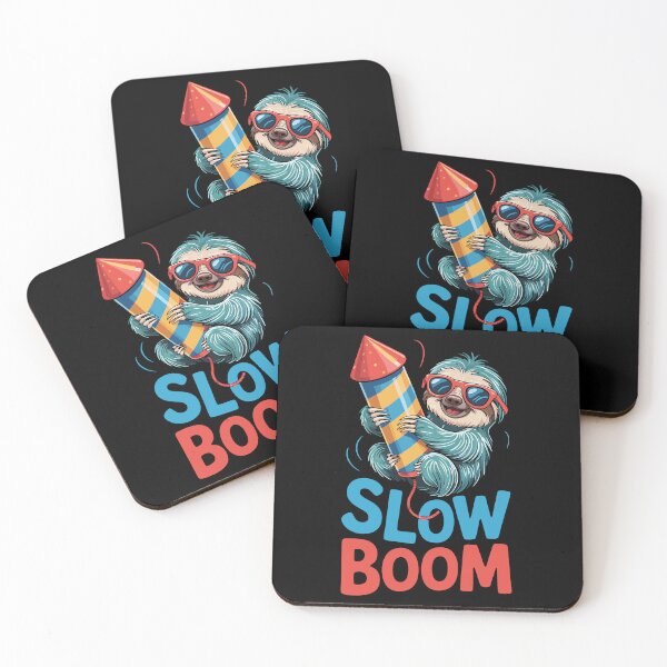 Item preview, Slow Boom Funny Sloth Holding Firework Rocket designed and sold by Taans-Creation.