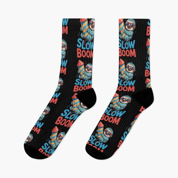 Item preview, Slow Boom Funny Sloth Holding Firework Rocket designed and sold by Taans-Creation.