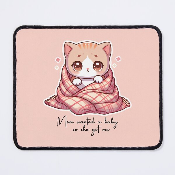 Artikelvorschau, Entzückende Kawaii-Katze in kuschelige Decke gehüllt entworfen und verkauft von PetsClan.