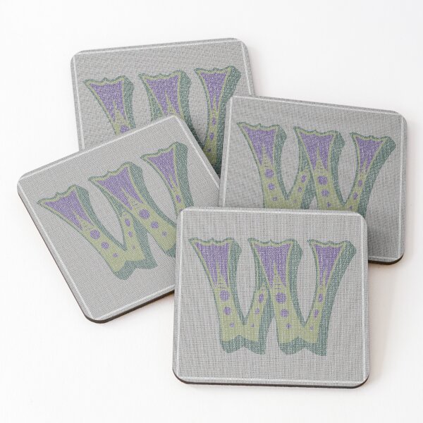 Item preview, Vintage Circus Monogram “W” – Linen Texture Alphabet Letter Print designed and sold by Deliberate Creations.