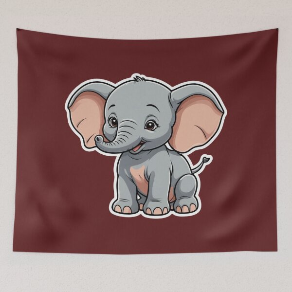 Item preview, Adorable Baby Elephant designed and sold by PrintBreeze.