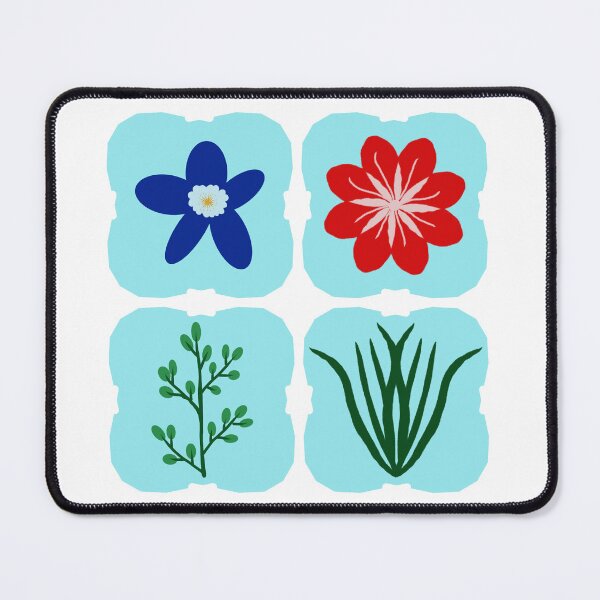Item preview, Colorful Floral Grid with Red and Blue designed and sold by Onulodesign.