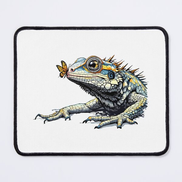 Item preview, A lizard with a butterfly stuck on its nose designed and sold by DOG DESIGN.