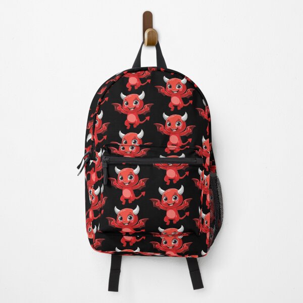 Item preview, Cute cartoon flying devil, Evil laughing devil, red demon, red Devil illustration, designed and sold by Danler.