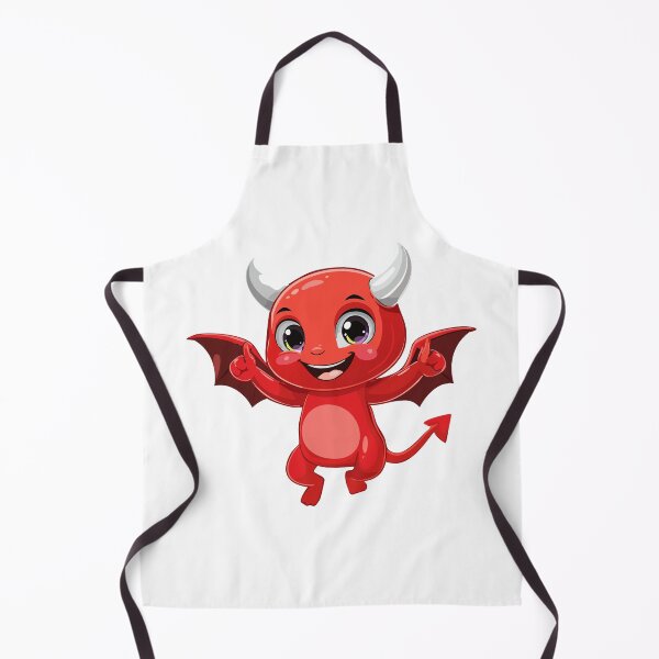 Item preview, Cute cartoon flying devil, Evil laughing devil, red demon, red Devil illustration, designed and sold by Danler.