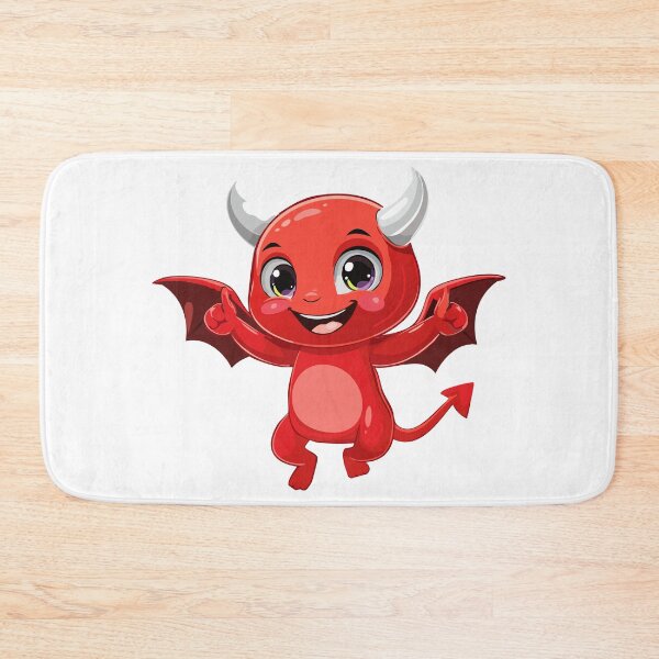 Item preview, Cute cartoon flying devil, Evil laughing devil, red demon, red Devil illustration, designed and sold by Danler.