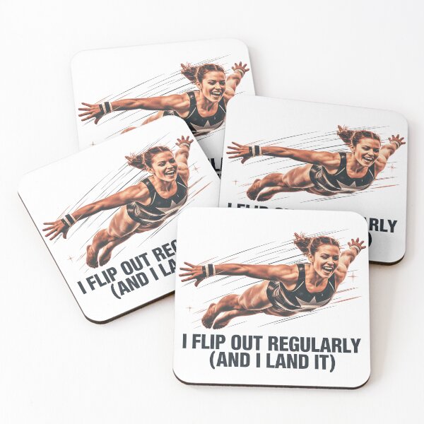 Item preview, National Gymnastics Day Gymnastics Flip Out Funny Confidence  designed and sold by Amanda's Factory.