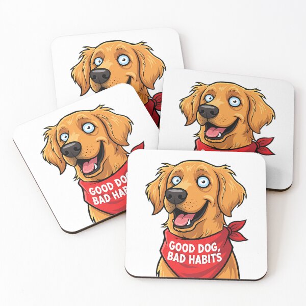 Item preview, Good Dog Bad Habits - Funny Dog Lover T-Shirt - Humorous Pet Print designed and sold by FreshPrintCo.