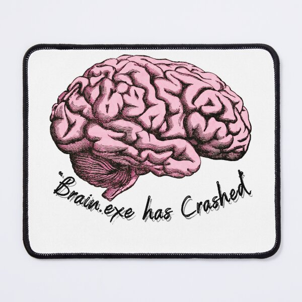 Item preview, Brain Has Crashed - Unique Vintage Style Brain Art designed and sold by NalayakNobita.