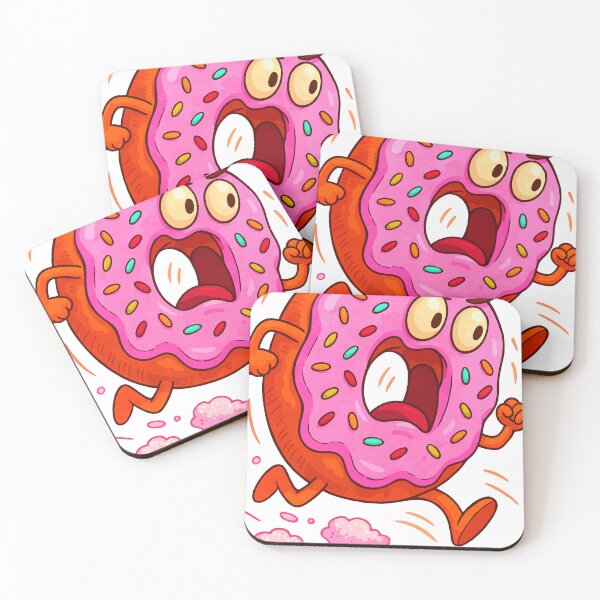 Item preview, Donut Panic! Funny Cartoon Food Art designed and sold by AgAndOl.