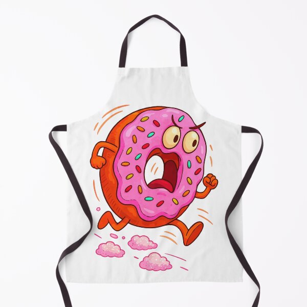 Item preview, Donut Panic! Funny Cartoon Food Art designed and sold by AgAndOl.