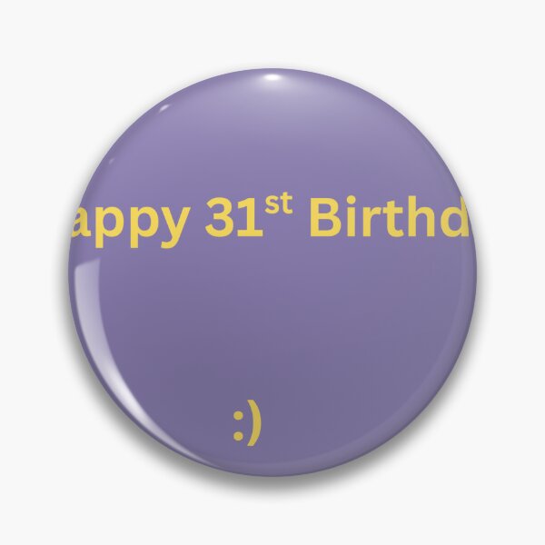 Item preview, Happy 31st Birthday – Bold Yellow Text on Purple Background designed and sold by oldpassword1234.