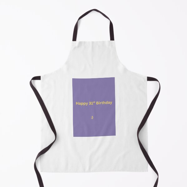 Item preview, Happy 31st Birthday – Bold Yellow Text on Purple Background designed and sold by oldpassword1234.