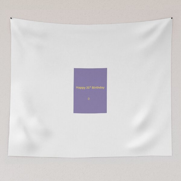 Item preview, Happy 31st Birthday – Bold Yellow Text on Purple Background designed and sold by oldpassword1234.