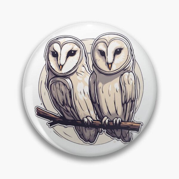 Item preview, Barn Owl Pair designed and sold by FamiliarPufferfish.