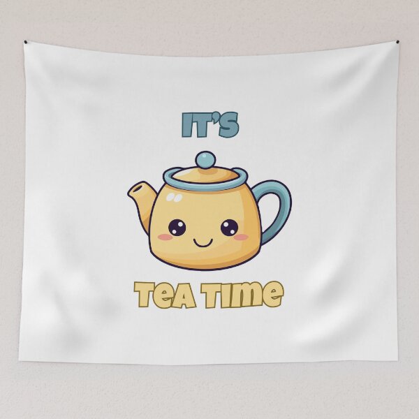Item preview, It's Tea Time - Kawaii Teapot Art designed and sold by POPDOTSHOP.