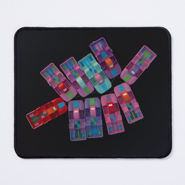 Item preview, Aerial View of Colorful Pedal Boats Moored on Still Lake designed and sold by minstr3l.