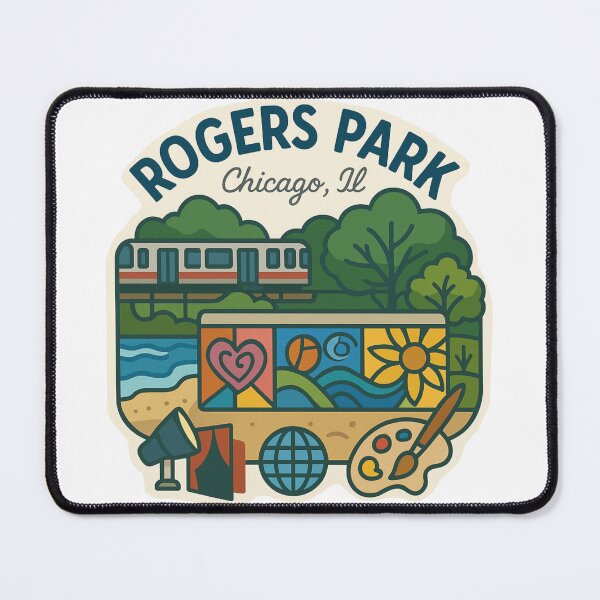 Item preview, Rogers Park Chicago Sticker - Neighborhood Collection designed and sold by bzdeb.