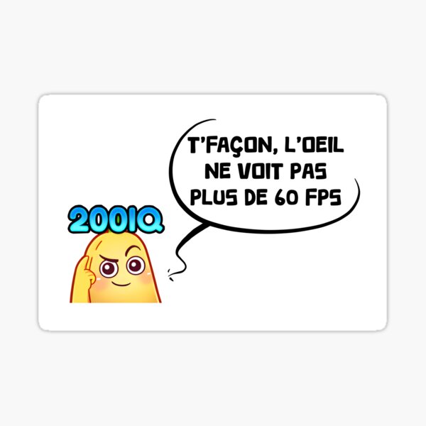 60 FPS N/B Sticker