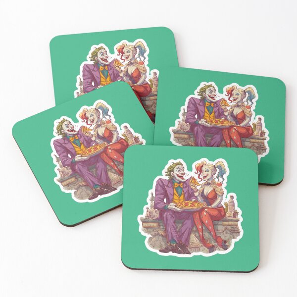 Item preview, Chaotic Couple in Love – Comic Pop art Joker & Harley Quinn designed and sold by LoomisDreams.