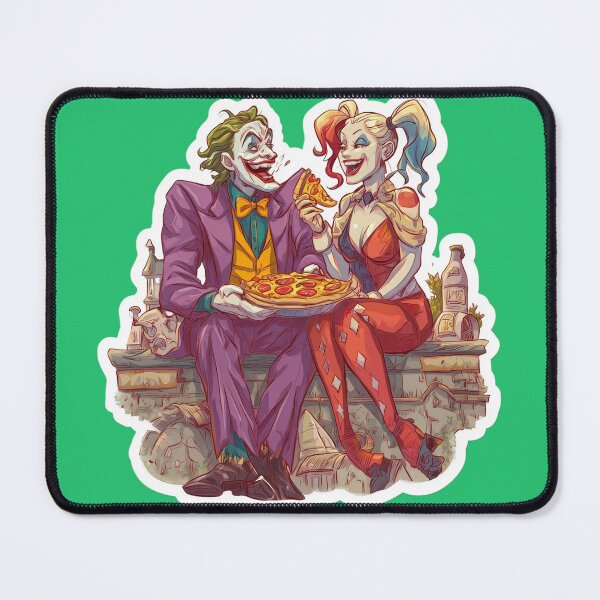Item preview, Chaotic Couple in Love – Comic Pop art Joker & Harley Quinn designed and sold by LoomisDreams.