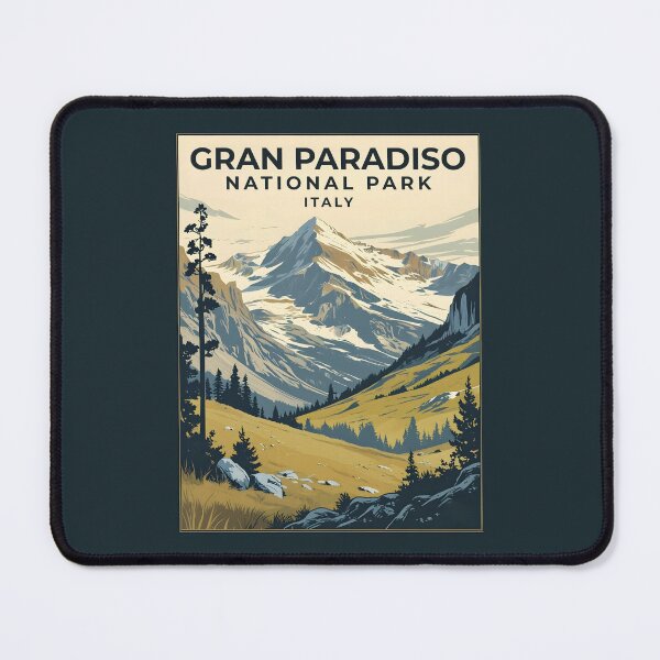 Item preview, A Vintage Travel Illustration of Gran Paradiso National Park - Italy designed and sold by GoodOldVintage.