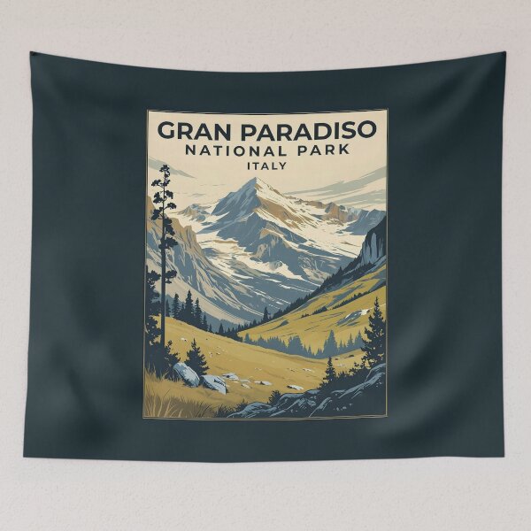Item preview, A Vintage Travel Illustration of Gran Paradiso National Park - Italy designed and sold by GoodOldVintage.