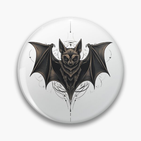 Item preview, Bat Tattoo Design | Symmetrical Gothic Linework Art designed and sold by ProDesignByMK.