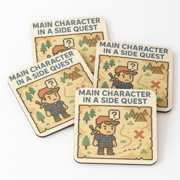 Item preview, “Main Character in a Side Quest” designed and sold by Blackcanvas444.