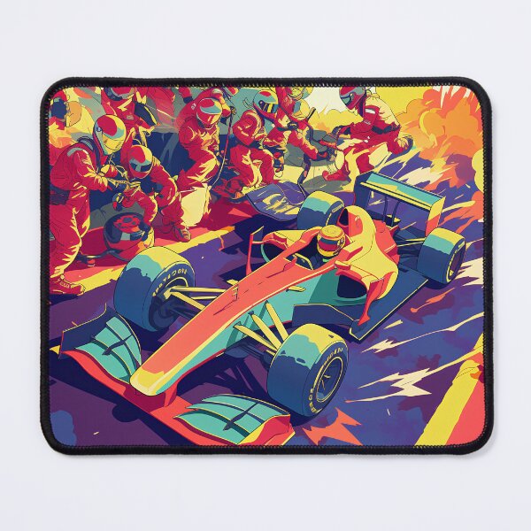 Item preview, Pop Art F1 Pit Stop Action – Bold Comic Style Print designed and sold by Windy-market.