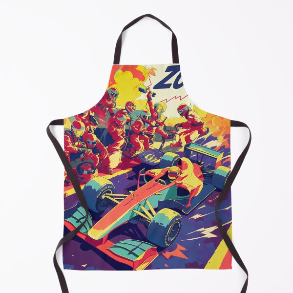 Item preview, Pop Art F1 Pit Stop Action – Bold Comic Style Print designed and sold by Windy-market.