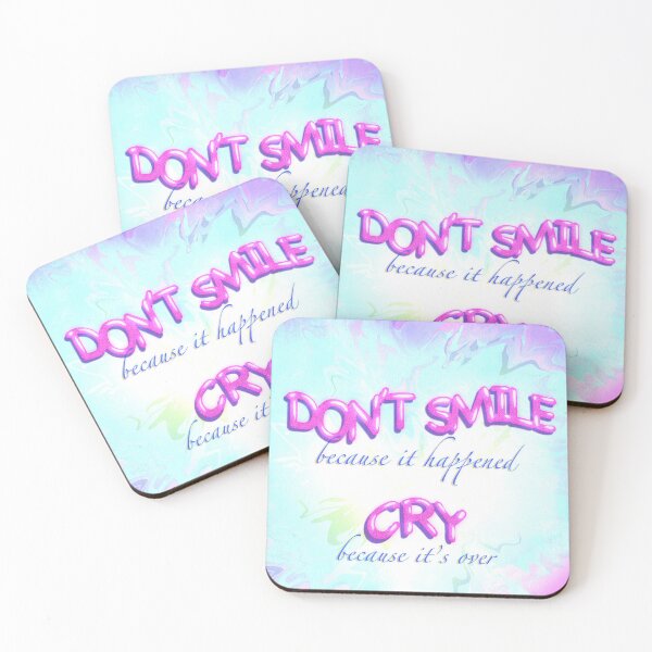 Item preview, Don't Smile Because It Happened – Sadcore Pastel Graphic designed and sold by Lolo.InkedNature.