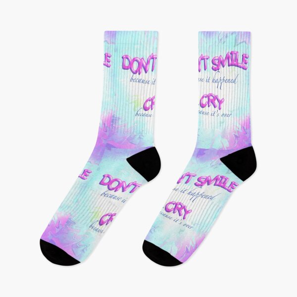 Item preview, Don't Smile Because It Happened – Sadcore Pastel Graphic designed and sold by Lolo.InkedNature.