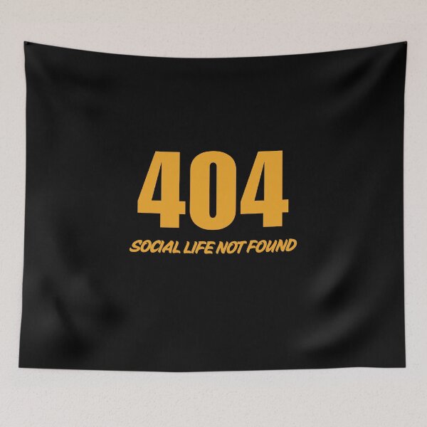 Item preview, 404 Social Life Not Found – Funny Tech Meme for Introverts & Gamers designed and sold by MomentumbyOla.