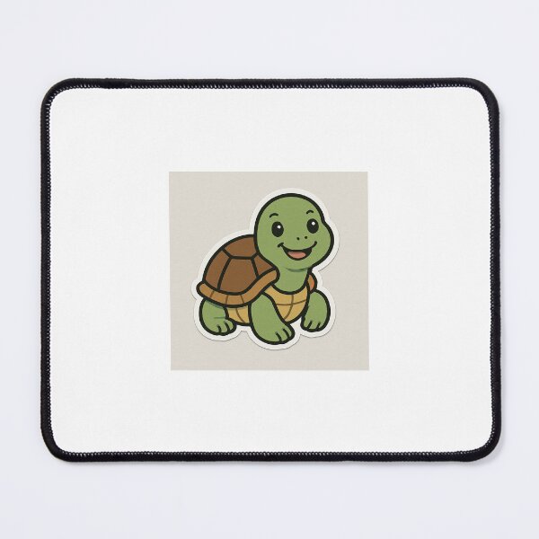 Item preview, Smiling Cartoon Turtle with Brown Shell designed and sold by Zeeshan5.