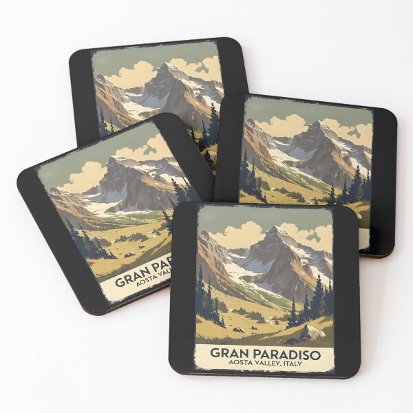 Item preview, A Vintage Travel Illustration of Gran Paradiso National Park - Italy designed and sold by GoodOldVintage.