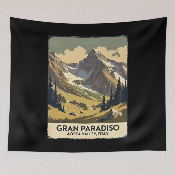 Item preview, A Vintage Travel Illustration of Gran Paradiso National Park - Italy designed and sold by GoodOldVintage.
