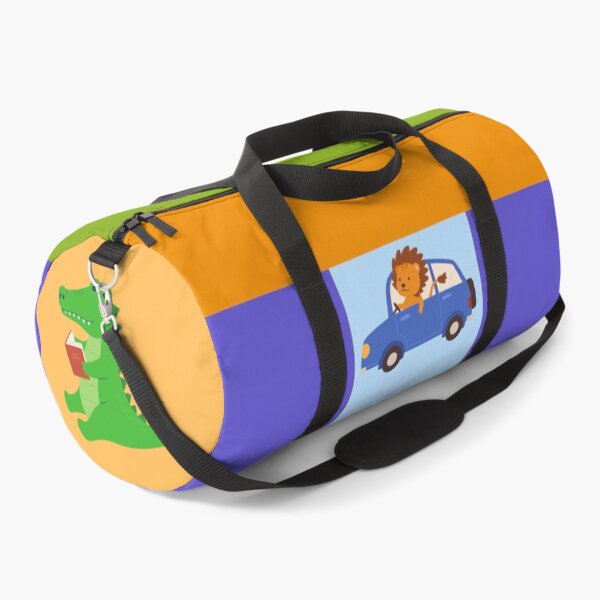 Item preview, Aligator and Lion driving cars designed and sold by BritishDelights.
