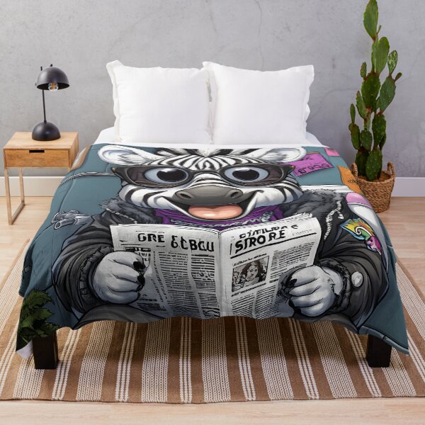 Item preview, Urban Zebra Flaunts Bold Leather Jacket Newspaper Ritual Daily designed and sold by GABRIELMURPHY.