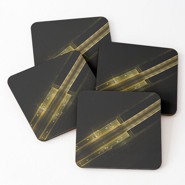 Item preview, Aerial View of Illuminated Railway Platforms at Night designed and sold by minstr3l.