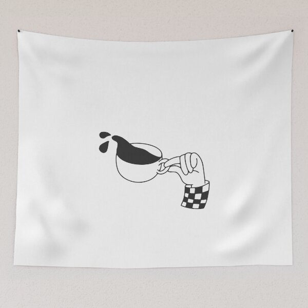 Item preview, Coffee in Hand – Minimalist Pencil Sketch designed and sold by Levision.