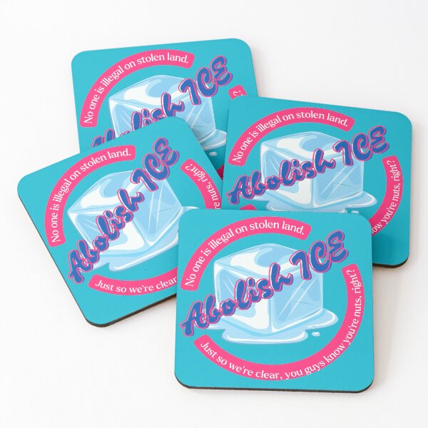 Item preview, Abolish ICE – Melting Cube Activism Sticker designed and sold by LowlaBug Designs.