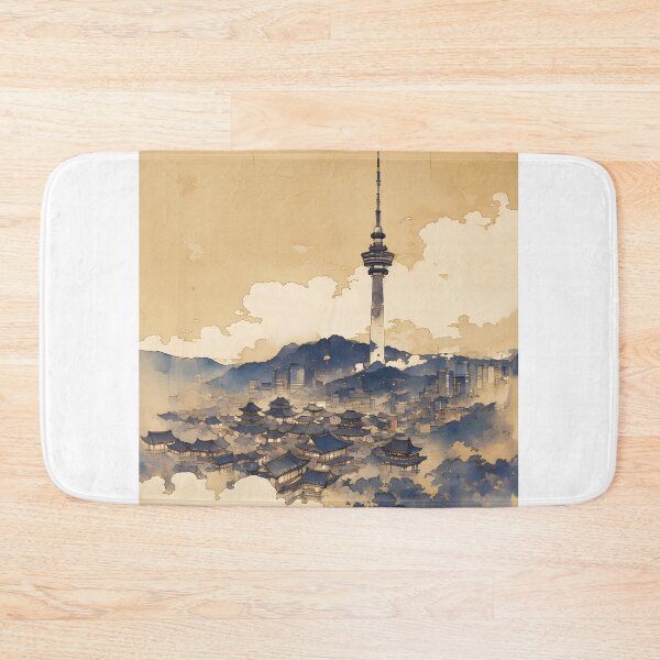 Artikelvorschau, Seoul Namsan Tower im Joseon-Tuschestil – Hanji-Landschaftsdesign entworfen und verkauft von Windy-market.