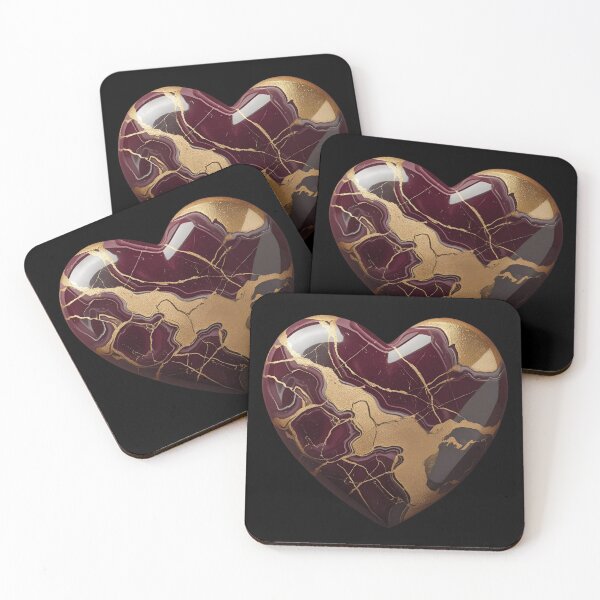 Item preview,  Heart Design | BurgunHeart Design | Burgundy & Gold Marble Love Symboldy & Gold Marble Love Symbol designed and sold by ProDesignByMK.