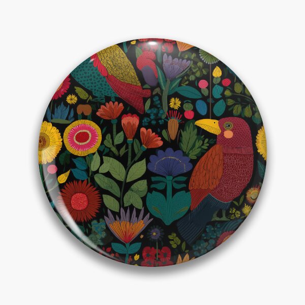 Item preview, Colorful forest and birds at night designed and sold by P&U Fabric.