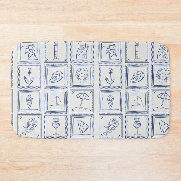 Item preview, Mediterranean Beach Tiles Illustration designed and sold by bytierney.