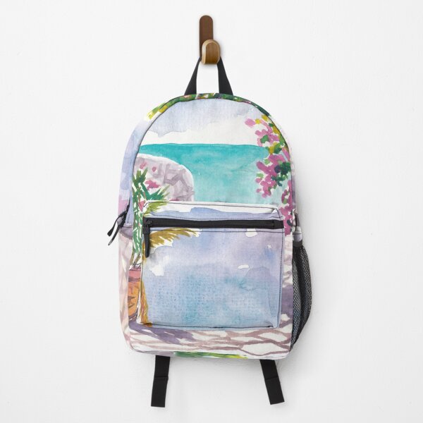 Item preview, Greek Island Vibes Oleanders and Bougainvillea Above the Ionian Blue designed and sold by artshop77.