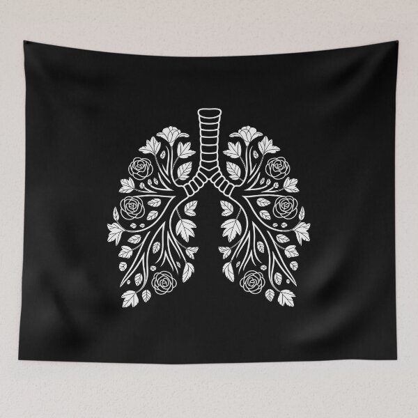Item preview, Floral Lungs - This gift is perfect for those who love nature, art, and the symbolism of breath as the source of life. designed and sold by ZyziowskyArt.