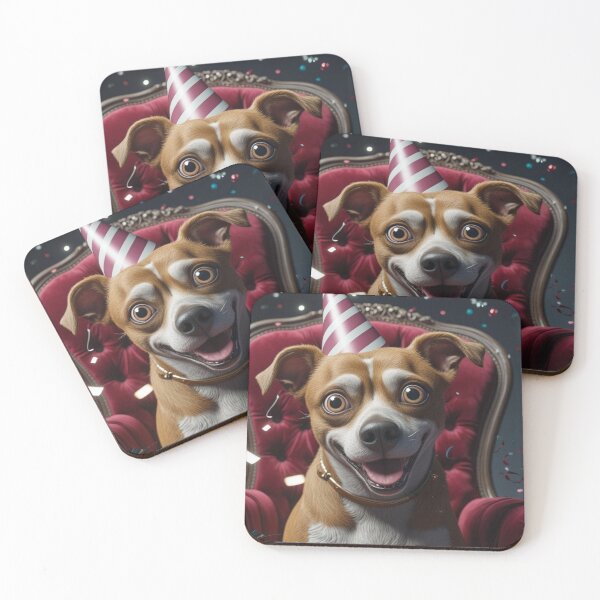 Item preview, Funny Realistic Dog with Party Hat – Hyper-Detail 8K Pet Art designed and sold by cats-dogs1.